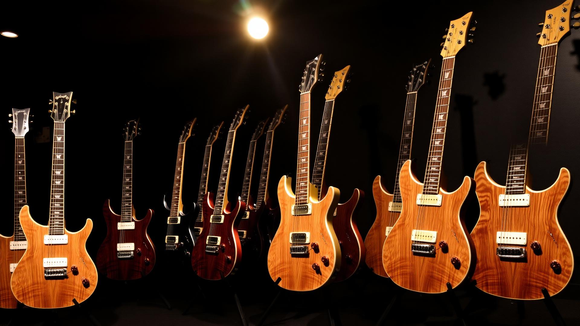 Premium custom electric guitar with figured wood top
